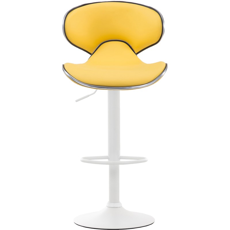 Taburete de bar Las Vegas V2 blanco y amarillo