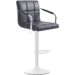 Taburete de bar Lucy V2 blanco y negro
