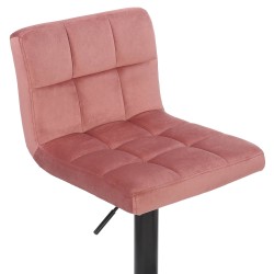 Taburete de bar Feni en terciopelo rosa Taburete de bar Feni en terciopelo rosa
