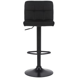Taburete de bar Feni en terciopelo negro Taburete de bar Feni en terciopelo negro