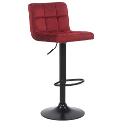 Taburete de bar de terciopelo rojo Feni Taburete de bar de terciopelo rojo Feni