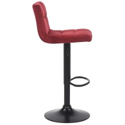 Taburete de bar de terciopelo rojo Feni Taburete de bar de terciopelo rojo Feni