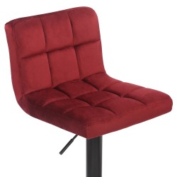 Taburete de bar de terciopelo rojo Feni Taburete de bar de terciopelo rojo Feni