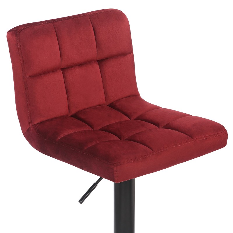 Taburete de bar de terciopelo rojo Feni