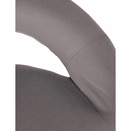 Taburete de bar Olinda en tela negra y gris