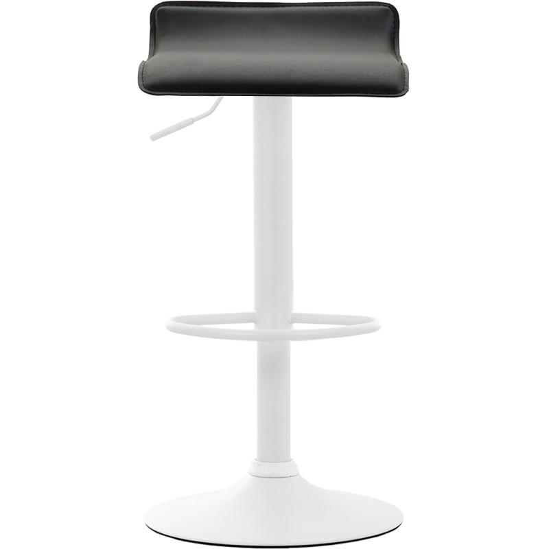 Juego de 2 taburetes de bar Dyn V2 en piel sintética blanca y negra