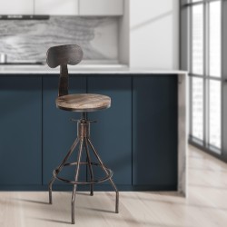 Taburete de bar de bronce Hanam