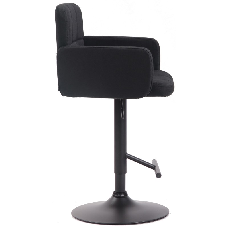 Taburete de bar Los Ángeles, tela negra