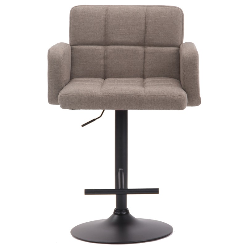 Taburete de bar Los Ángeles, tela negra topo