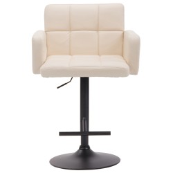 Taburete de bar Los Ángeles color crema y negro