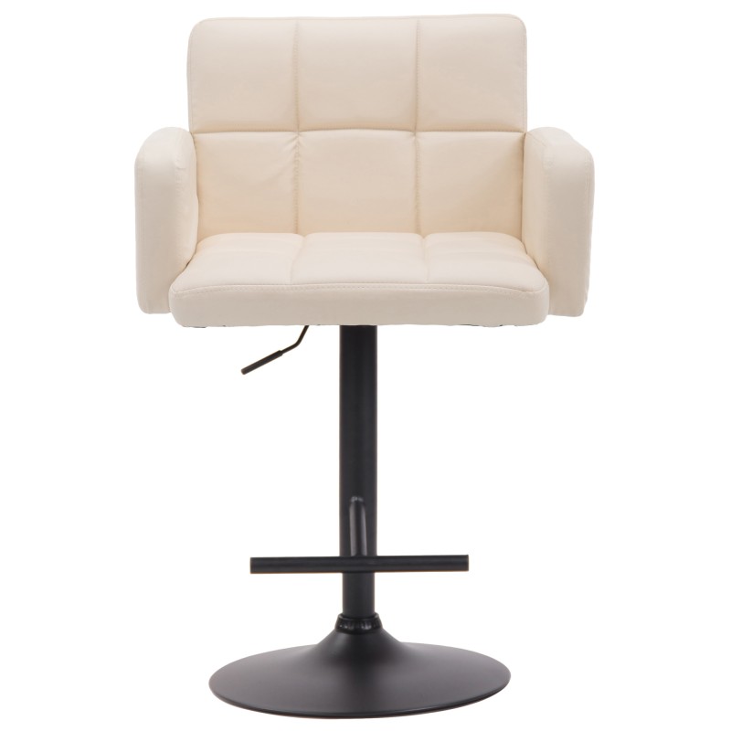 Taburete de bar Los Ángeles color crema y negro