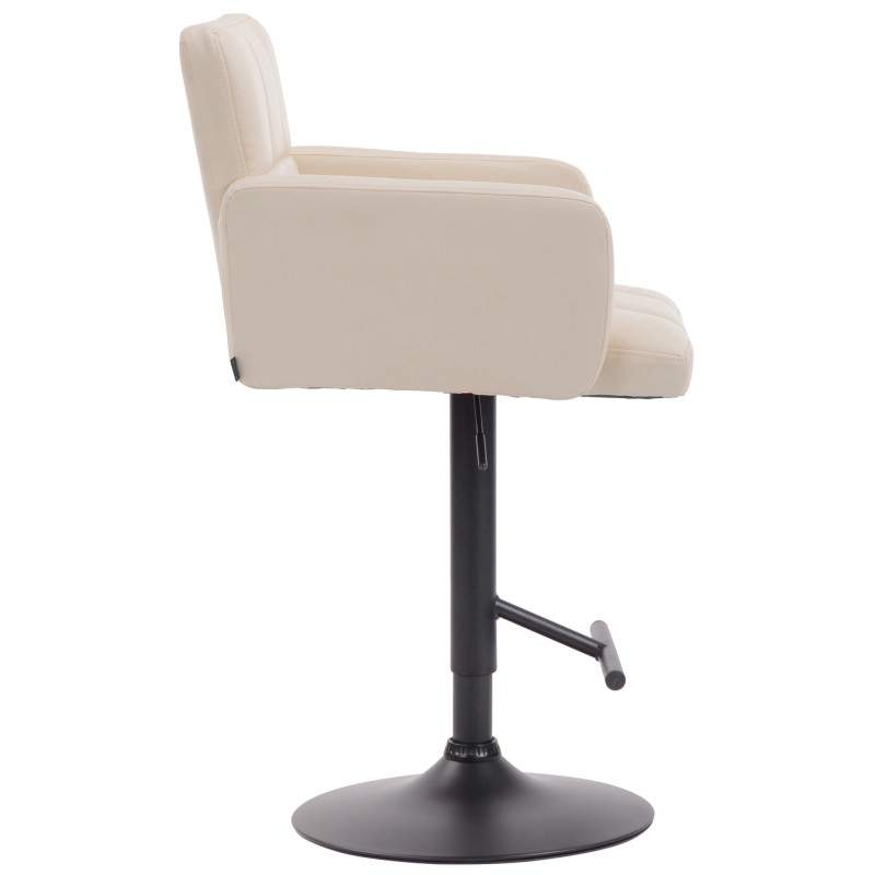 Taburete de bar Los Ángeles color crema y negro