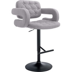 Taburete de bar Dublin FABRIC negro gris