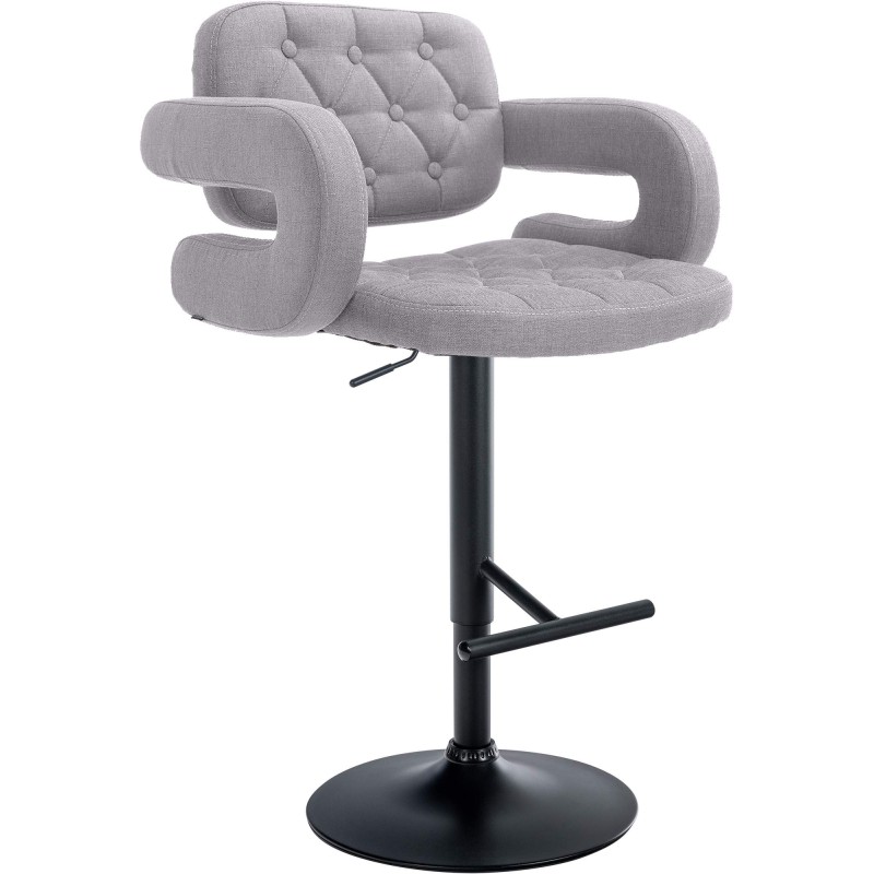 Taburete de bar Dublin FABRIC negro gris