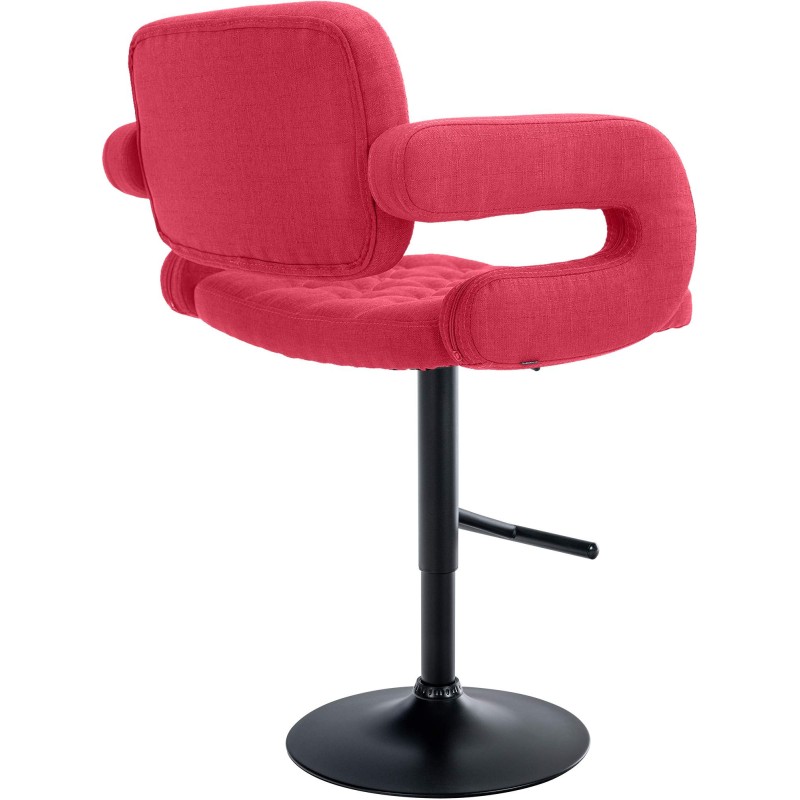 Taburete de bar Dublin FABRIC negro rojo