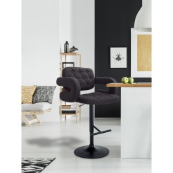 Taburete de bar Dublin FABRIC negro negro