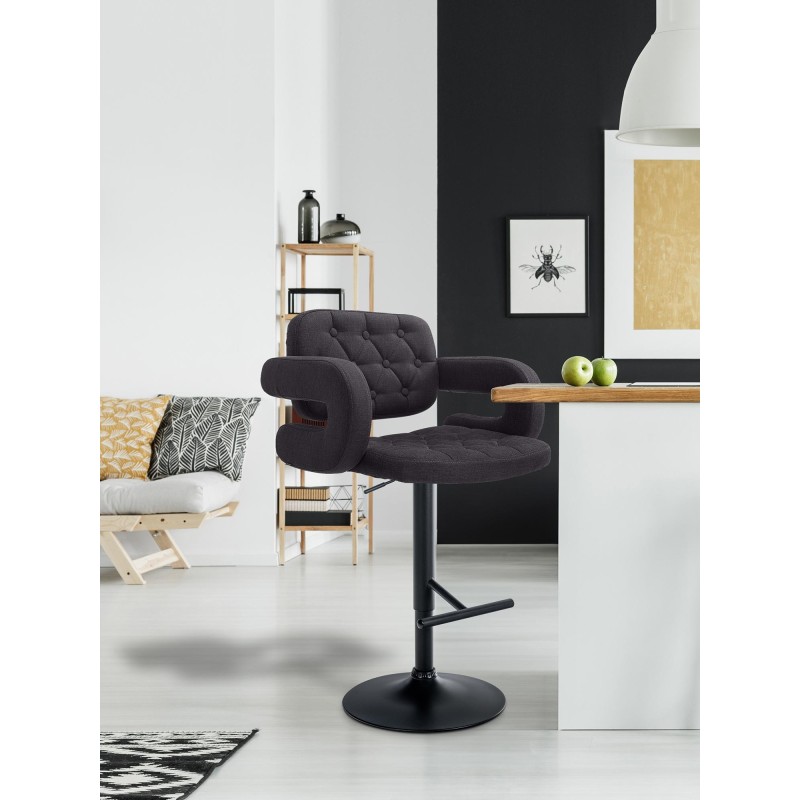 Taburete de bar Dublin FABRIC negro negro