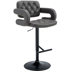 Taburete de bar Dublin negro y gris