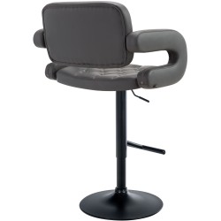 Taburete de bar Dublin negro y gris