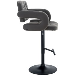 Taburete de bar Dublin negro y gris