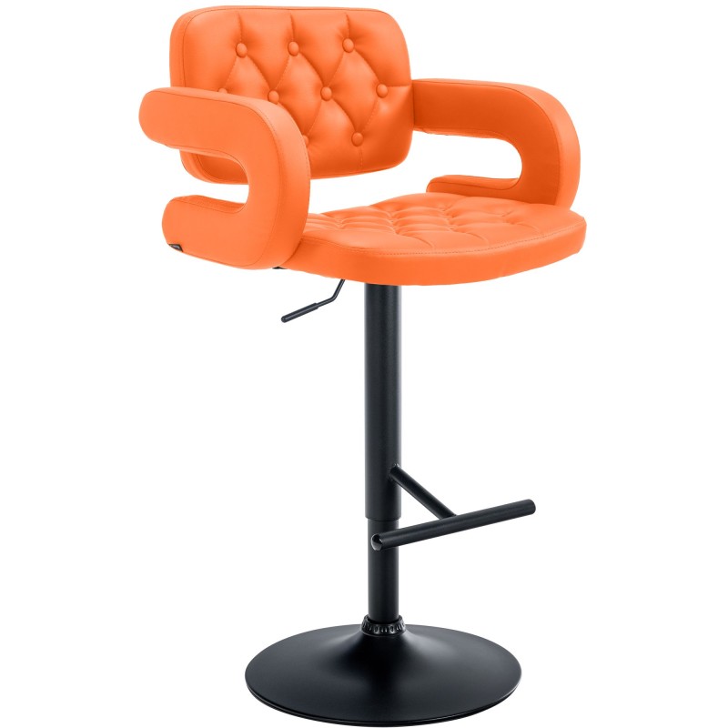 Taburete de bar Dublin negro y naranja