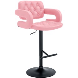 Taburete de bar Dublin negro y rosa
