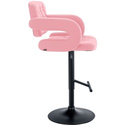 Taburete de bar Dublin negro y rosa