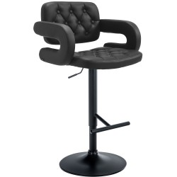 Taburete de bar negro Dublin