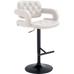 Taburete de bar Dublin en blanco y negro