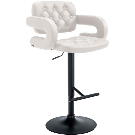 Taburete de bar Dublin en blanco y negro