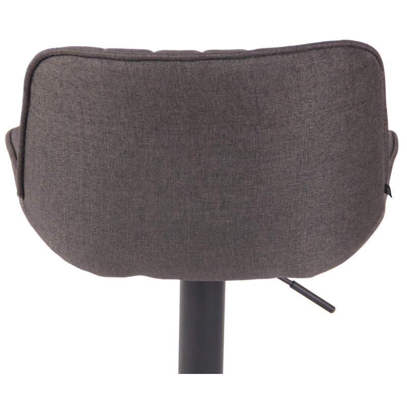 Taburete de bar Lentini en tejido negro gris oscuro