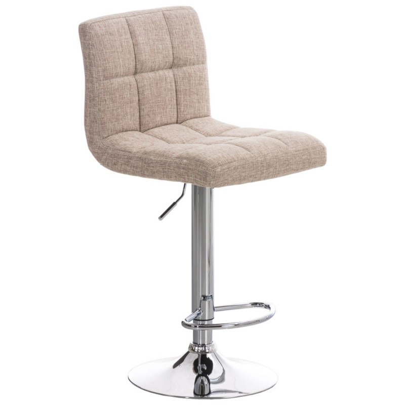 Juego de 2 taburetes de bar Perú, tela crema C