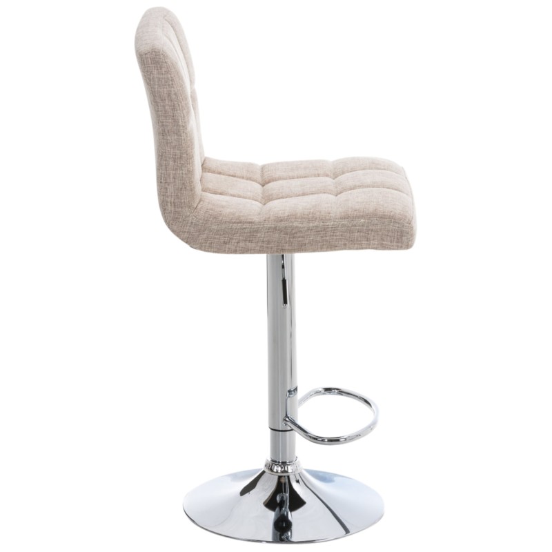 Juego de 2 taburetes de bar Perú, tela crema C