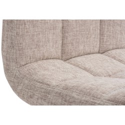 Juego de 2 taburetes de bar Perú, tela crema C