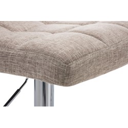 Juego de 2 taburetes de bar Perú, tela crema C