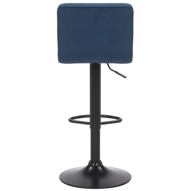Juego de 2 taburetes de bar Feni en terciopelo azul