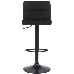 Juego de 2 taburetes de bar Feni en terciopelo negro Juego de 2 taburetes de bar Feni en terciopelo negro