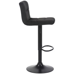 Juego de 2 taburetes de bar Feni en terciopelo negro Juego de 2 taburetes de bar Feni en terciopelo negro