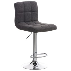 Juego de 2 taburetes de bar Perú, tela gris claro C