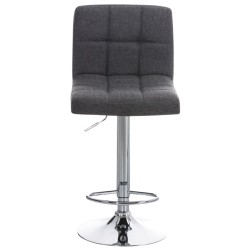 Juego de 2 taburetes de bar Perú, tela gris claro C