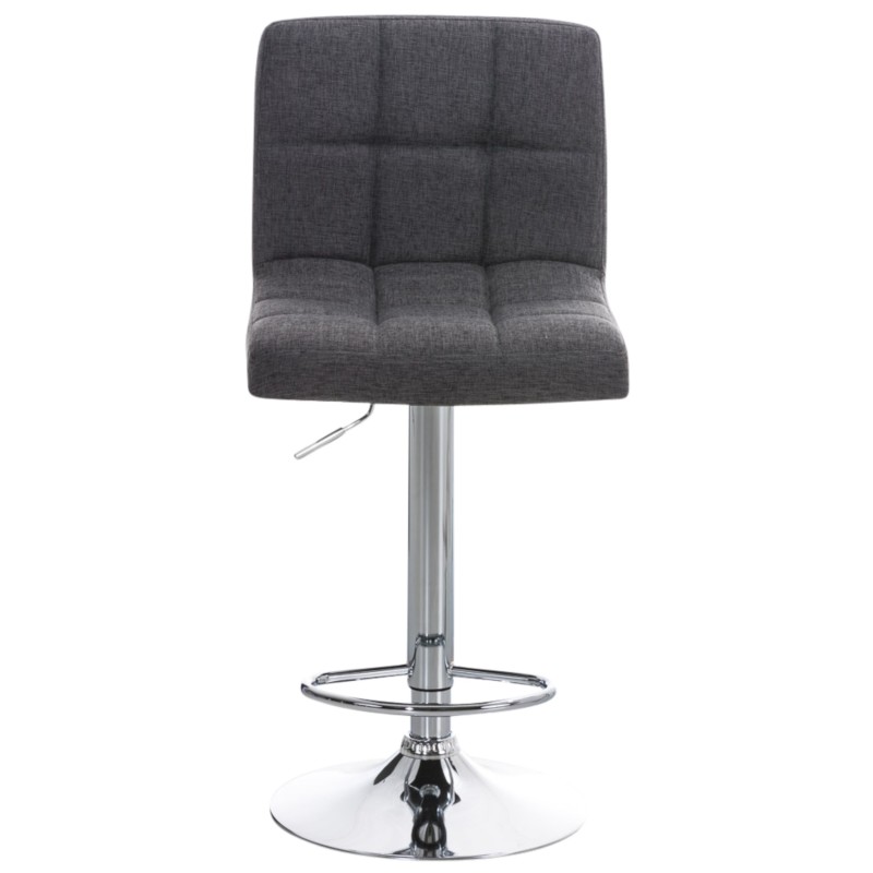 Juego de 2 taburetes de bar Perú, tela gris claro C