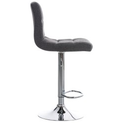 Juego de 2 taburetes de bar Perú, tela gris claro C