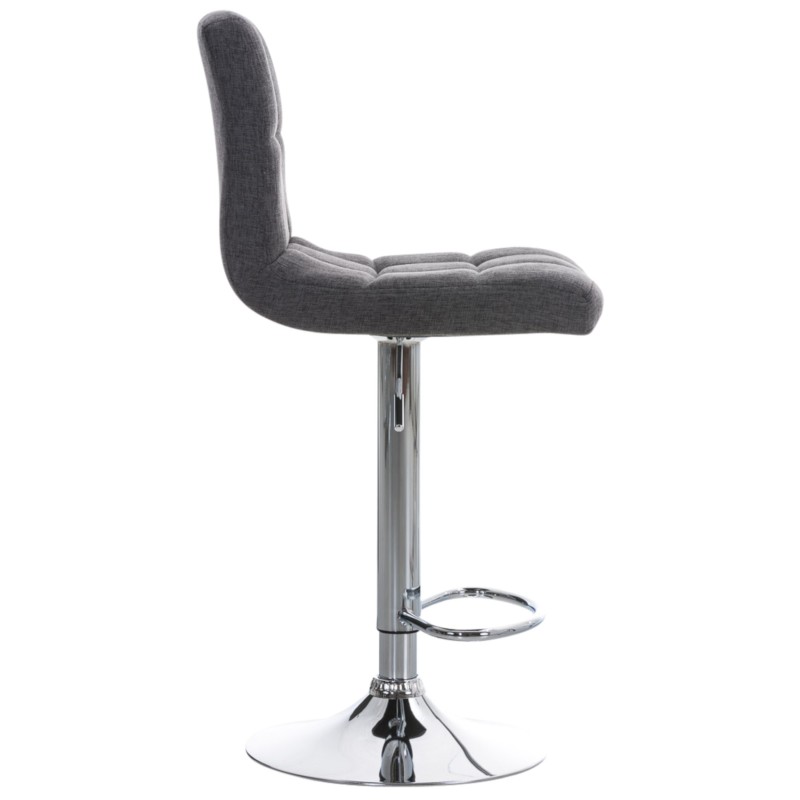 Juego de 2 taburetes de bar Perú, tela gris claro C
