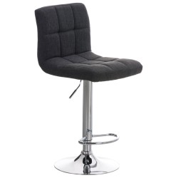 Juego de 2 taburetes de bar Perú, tela gris oscuro C