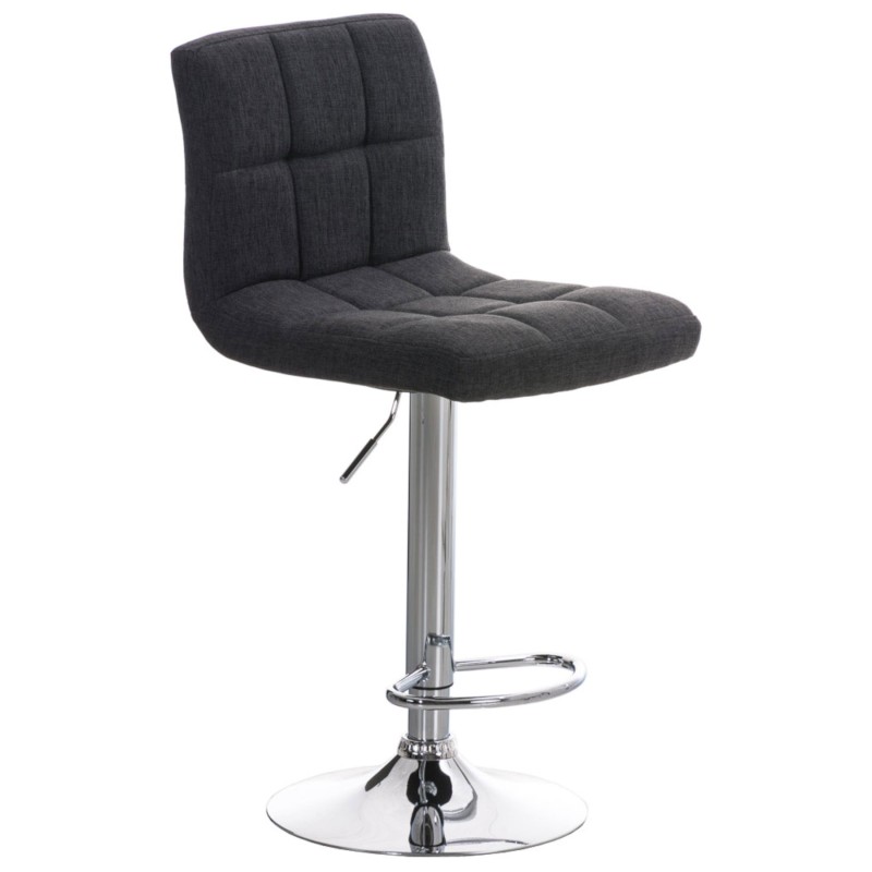 Juego de 2 taburetes de bar Perú, tela gris oscuro C