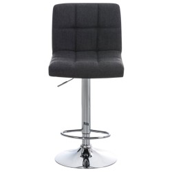 Juego de 2 taburetes de bar Perú, tela gris oscuro C