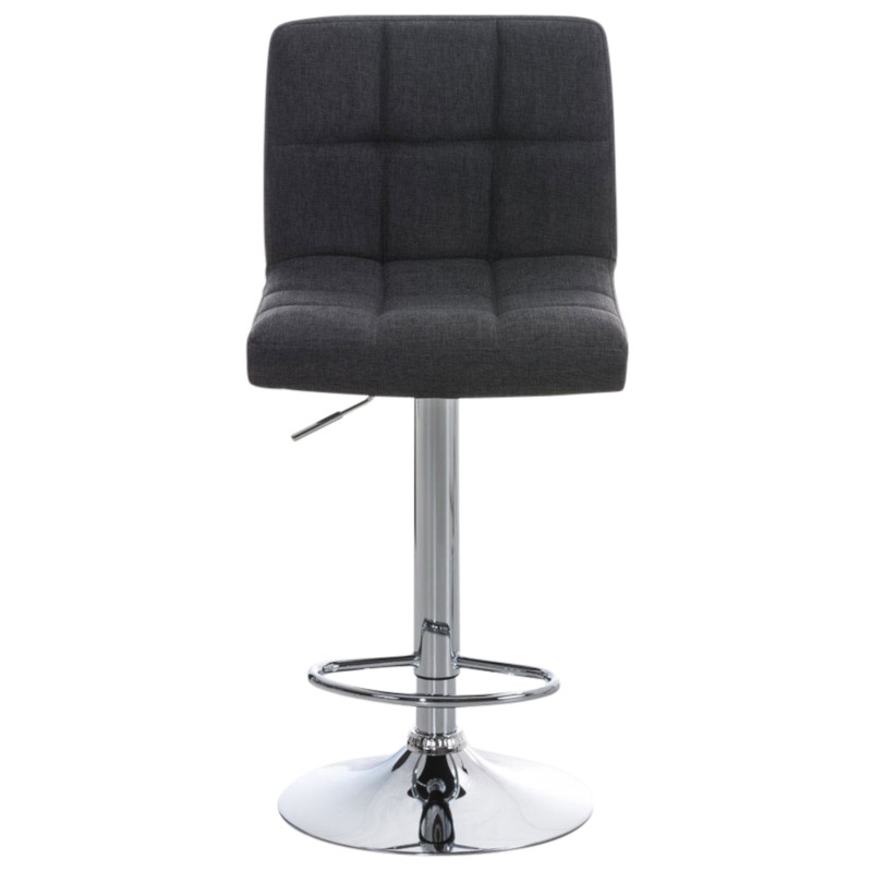 Juego de 2 taburetes de bar Perú, tela gris oscuro C