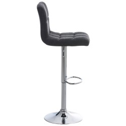 Juego de 2 taburetes de bar Perú, tela gris oscuro C