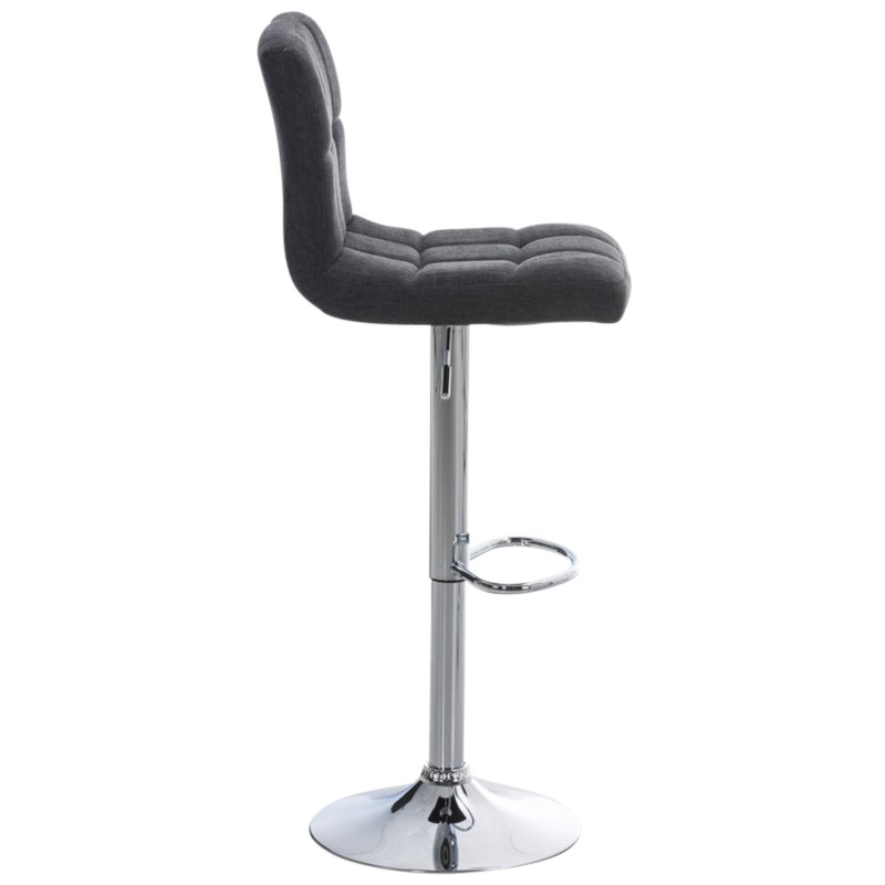 Juego de 2 taburetes de bar Perú, tela gris oscuro C