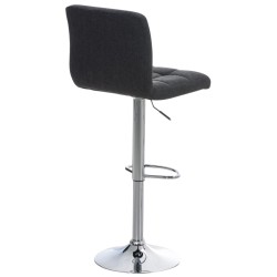 Juego de 2 taburetes de bar Perú, tela gris oscuro C